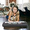 LeeQee Black 37 Keys Kids Piano Keyboard, Portable Electric Musical Instruments Piano with Microphone, Learning Educational Gifts Toys for Age 3 4 5 6 7 8 9 Years Old Boys Girls Toddlers (Black)
