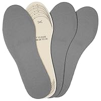 2 Pairs Kids Insoles for Sneakers Children Memory Sponge Insoles, Cuttable Comfort Insert, Washable Replacement Breathable Latex Shoe Sole Children Replacement Insole for Support Shock(Gray)