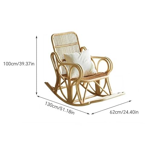 NEBE Lounge Sofa Rocking Chair Recliner Small Sofa Balcony Home Leisure Chair Rattan Chair Living Room Sofa Lounge Sofa for Bedroom - Image 4