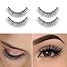 3D Mink Eyelashes, Self-Adhesive Eyelashes No Glue Involved，Ikibity Fake Lashes Extensions Reusable for Makeup Nature, Long and Soft-2 Pairs