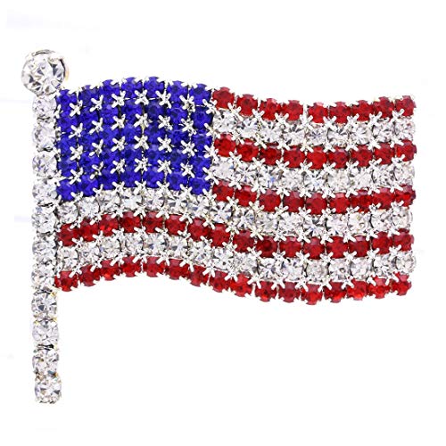 Soulbreezecollection American Flag Star USA Pin Brooch 4th of July Independence Day Jewelry