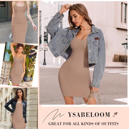 Image of Shapewear Slip Dress for Women Under Dress Full Slip Tummy Control Dress Slips Seamless Body Shaper Cami