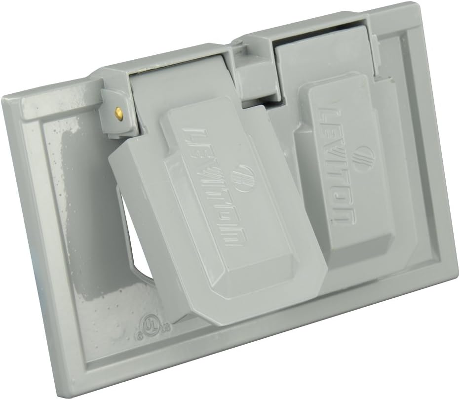 Leviton 4970 1Gang Duplex Device WeatherResistant Cover, DieCast Zinc, Device Mount