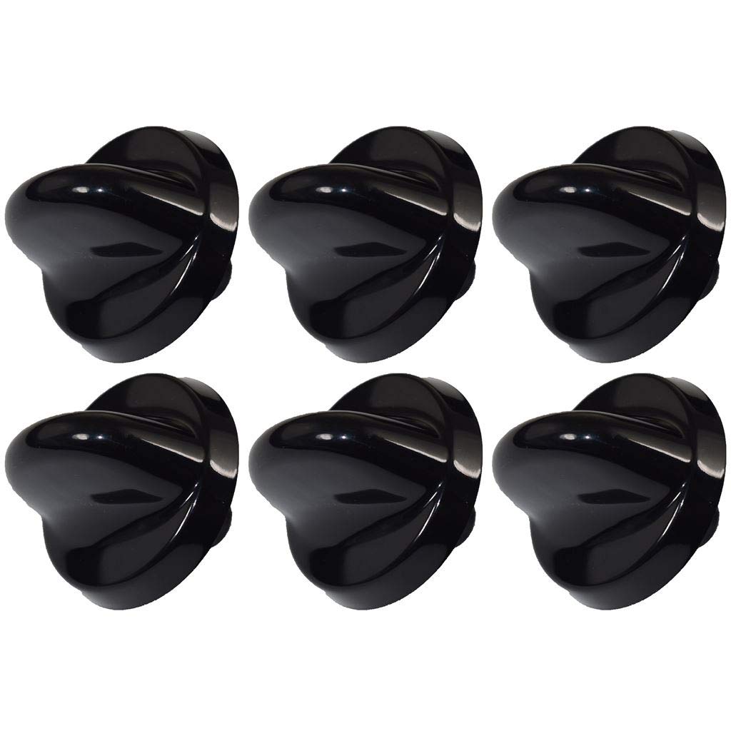 Ufixt Black Cooker Control Knobs Pack Of 6 Compatible With Belling 300 Series