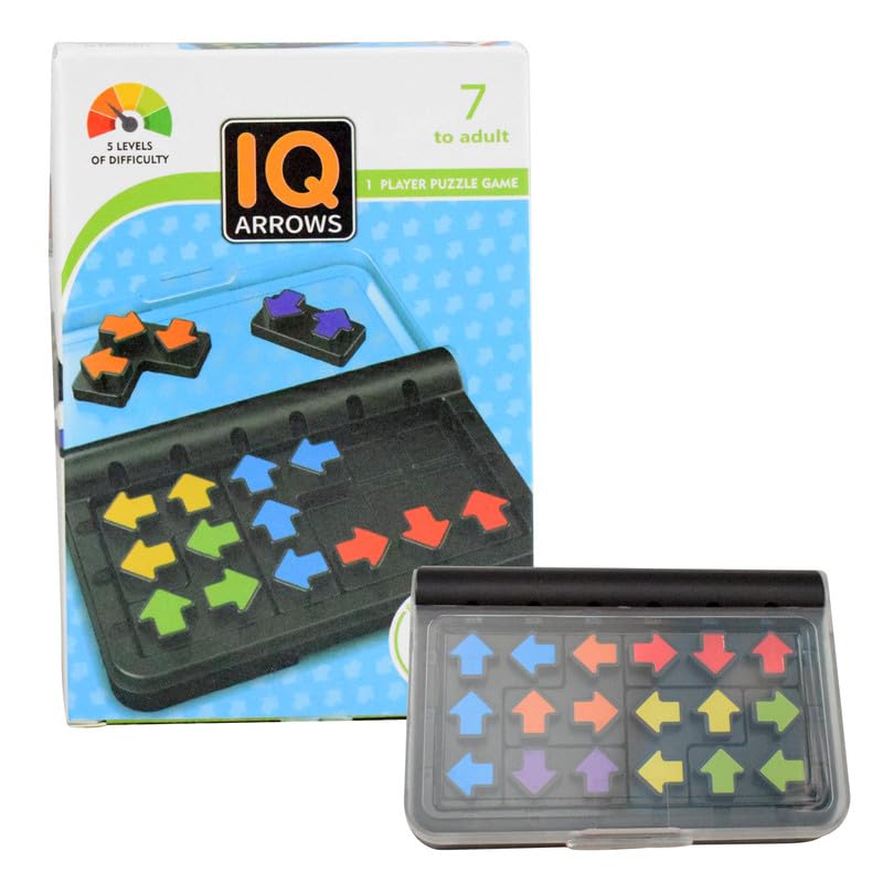 NARAYANMUNI IQ Arrow Game, 120 Challenges, 5 Levels of Difficulty, 1-Player Puzzle Game for Kids and Adults, Improves Critical Thinking and Strategy