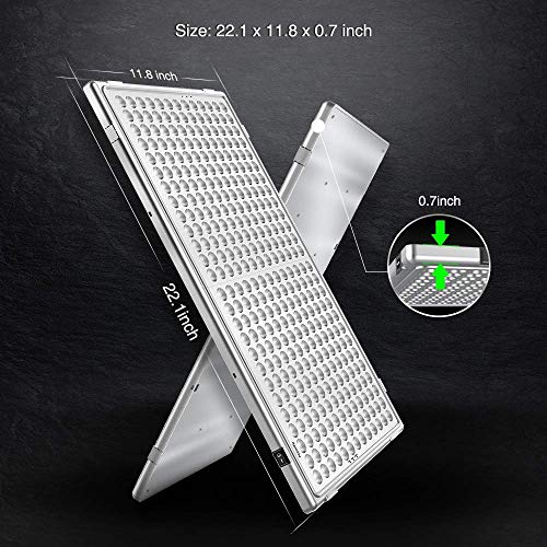 LED Grow Light 300W, Relassy Full Spectrum Grow Light, Plant Light for Indoor Plants, 338 Sunlike LEDs, 22inch Large Indoor Plant Light, Commercial Indoor Grow Panel Light for Seeding Veg and Flower - Thumbnail 2