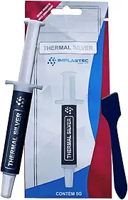Implastec THERMAL SILVER Pasta Térmica com Espátula, 5g, Alta Condução Térmica, para CPU e Semicondutores
