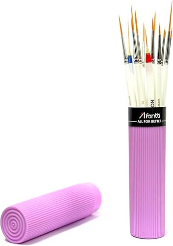 Miniatura 7 de Juego de 15 pinceles de pintura, pinceles de pintura fina para detalles, juego de pinceles de micro mini artista, punta de punta ultrafina, para