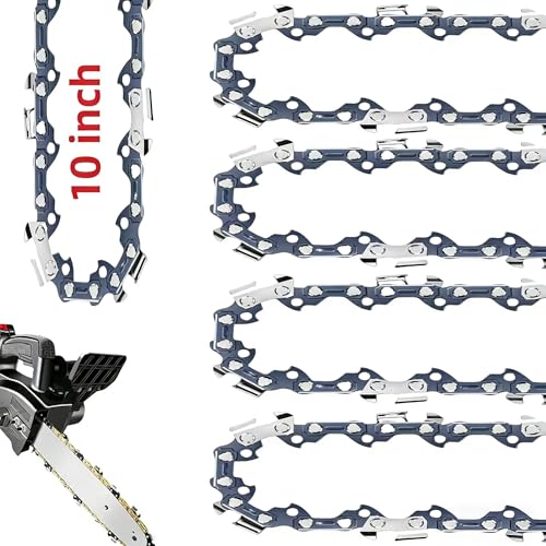 5 Pack 10 Inch Chainsaw Chain 3/8 LP Pitch .043 Gauge 40 Drive Links Fits For Milwaukee Pole Saw Chain EGO PSA1000Fits for Ryobi 10 Inch Chainsaw Chain Worx WG322 LCS1020 CMCCS610D1 - R40