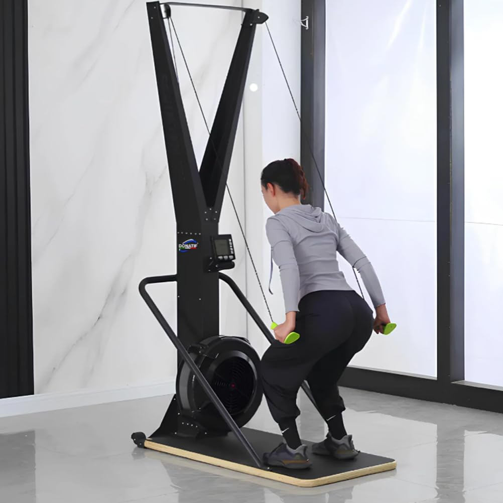 Air Ski Trainer CF20 – Ski Erg Macchina Cardio a Resistenza ad Aria, Allenamento Funzionale Total Body, Display LCD, Attrezzo Palestra e Home Gym