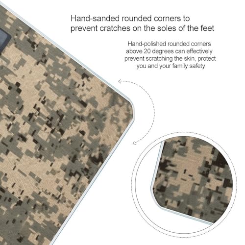 Báscula digital corporal camuflaje con pantalla LCD miniatura 4