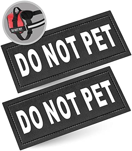 Industrial Puppy Do Not Pet Patch - Attachable Patches with Hook Backing for Do Not Pet Dog Vest Harness or Collar - Service Dog, Emotional Support, Service Dog in Training, and Therapy Dog Patches