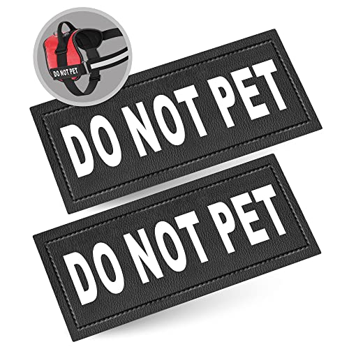 Industrial Puppy Do Not Pet Patch - Attachable Patches with Hook Backing for Do Not Pet Dog Vest Harness or Collar - Service Dog, Emotional Support, Service Dog in Training, and Therapy Dog Patches