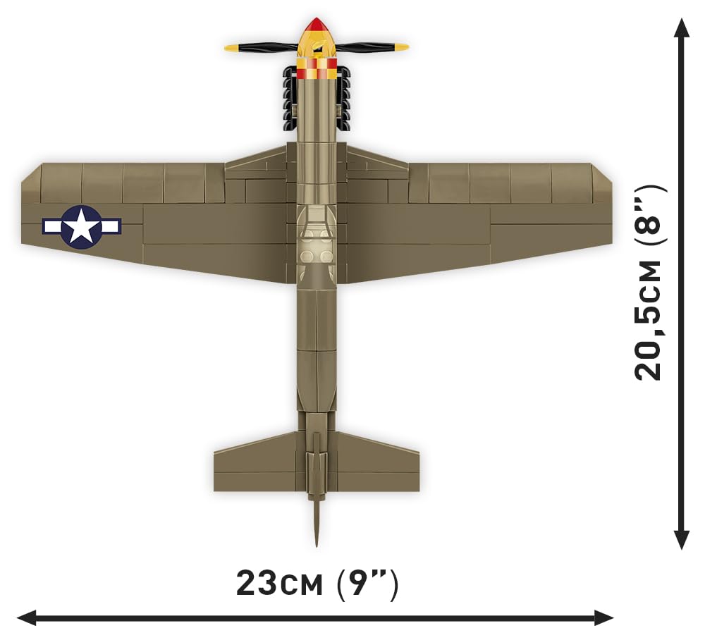 COBI Mustang P-51B, Multicolor, 20.5 x 8.5 x 23 cm (8 x 3.35 x 9 inches) - Image 3