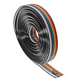 Nombre: cable de color. QuickShop - Cable de arco iris de 10 pines de 5 metros, 1,27 mm, apto para bocinas de 2,54 mm