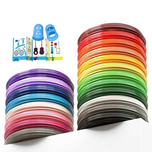 260ft 3D Pen Filament Refills 20 Colors, 1.75 mm Filament,