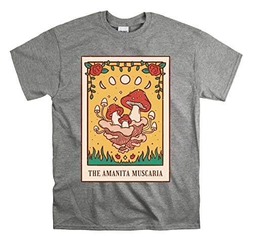 T-shirt Amanita Muscaria vêtement gris taille S mode unisexe tendance