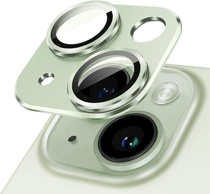 CLITZ Camera Lens Protector for iPhone 15 6.1-Inch and iPhone 15 Plus 6.7-Inch, Full Coverage 9H Tempered Glass Ring Cover, Metal Plate, Case Friendly, 1-Pack (Green) (B0CRZCYBMF) Amazon Price History, Amazon Price Tracker