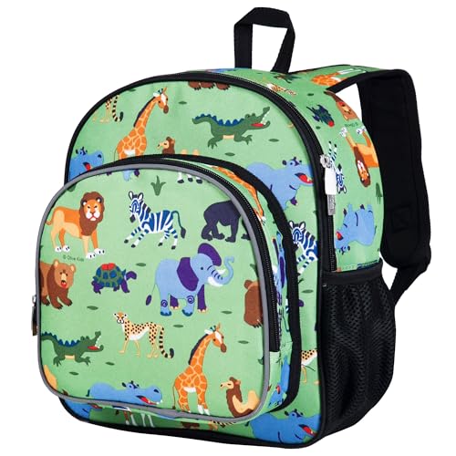 Wildkin 12-inch Kids Backpack – Padded, Adjustable, Ideal for Daycare & Travel - Wild Animals