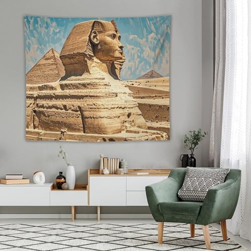 Tapisserie murale Sphinx facile a accrocher pour masquer un mur abime - 4