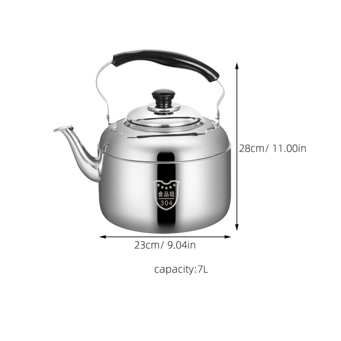 Pfeifender Wassertopf aus Edelstahl, 7l, für Küche und Tee