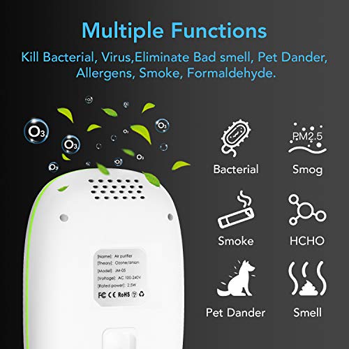 Amorcasa Ozone & Anion Air Purifier 2 In 1 Plug In, Compact Size, Purifying Air Eliminate Odor #TOP2