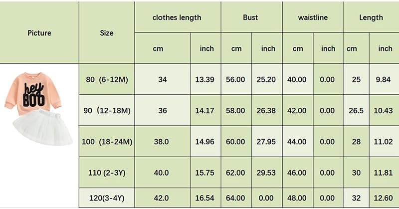 FYBITBO Halloween Outfits For Toddler Girls Baby Kids Boo Sweatshirt Long Sleeve Shirt Tutu Skirt Dress Fall Clothes Sets - Image 8