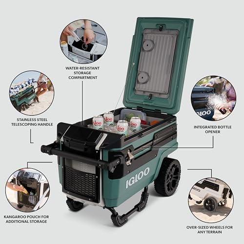 Image of Igloo Trailmate Journey 70Qt Wheeled Cooler | Insulated Hard Shell Ice Chest