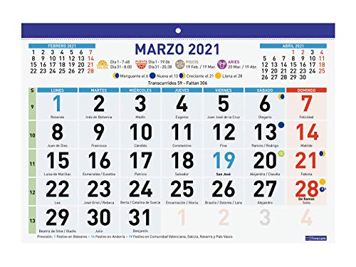 Calendarios faldillas baratos