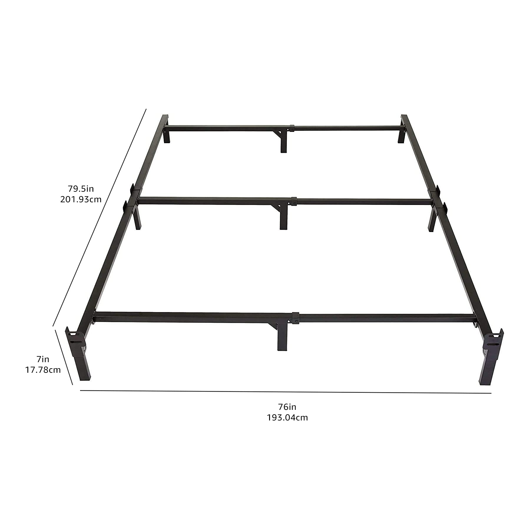 Buy Amazon Basics Metal Bed Frame, 9Leg Base for Box Spring and