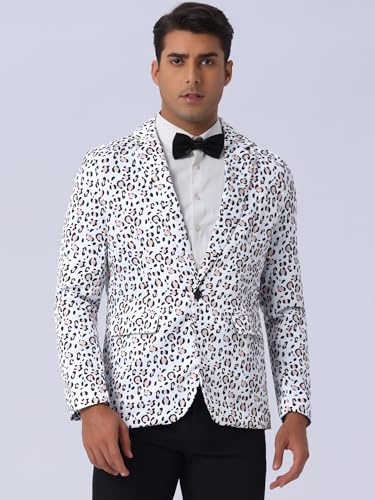 Lars Amadeus Animal Printed Blazers for Men's Peak Lapel One Button Slim Fit Party Tuxedo Sports Coats2