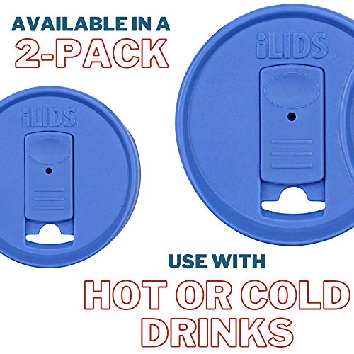 Ilids Mason Jar Drink Lid, Regular Mouth, Periwinkle, Pack Of 2 #TOP2