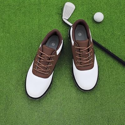 Mens Golf Shoes Waterproof, Professional Outdoor Spikeless Golf Shoes for Men Size 7.5-14