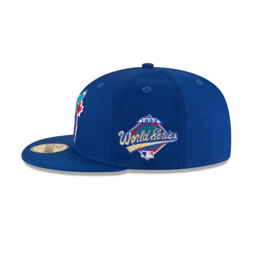 New Era MLB 59FIFTY Toronto Blue Jays 1993 World Series Blue Cooperstown Authentic Collection Fitted On Field Baseball Hat