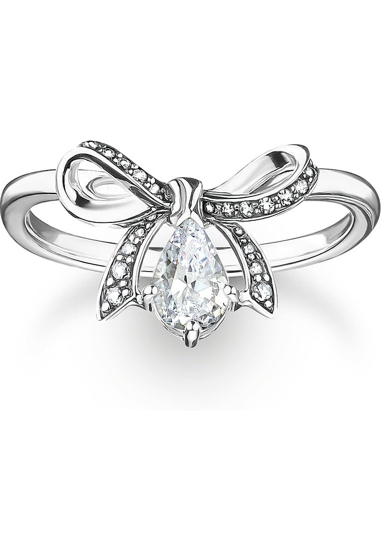 THOMAS SABO Ring mit Schleife Größe 48 Recyceltes 925 Silber. geschw. TR2481-643-14-48