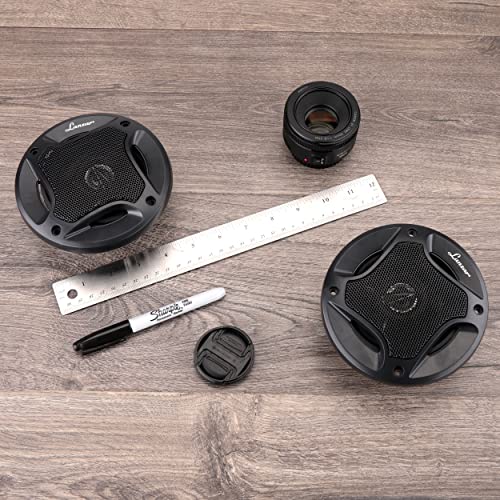 Lanzar 2 Way Coaxial Speakers - Standard 4" Full Range Sound 120 Watts Peak, 60 Watts RMS, 4 Ohms Impedance, Injection Cone, 10 Oz Magnet Structure, Fits OEM Locations (Pair)