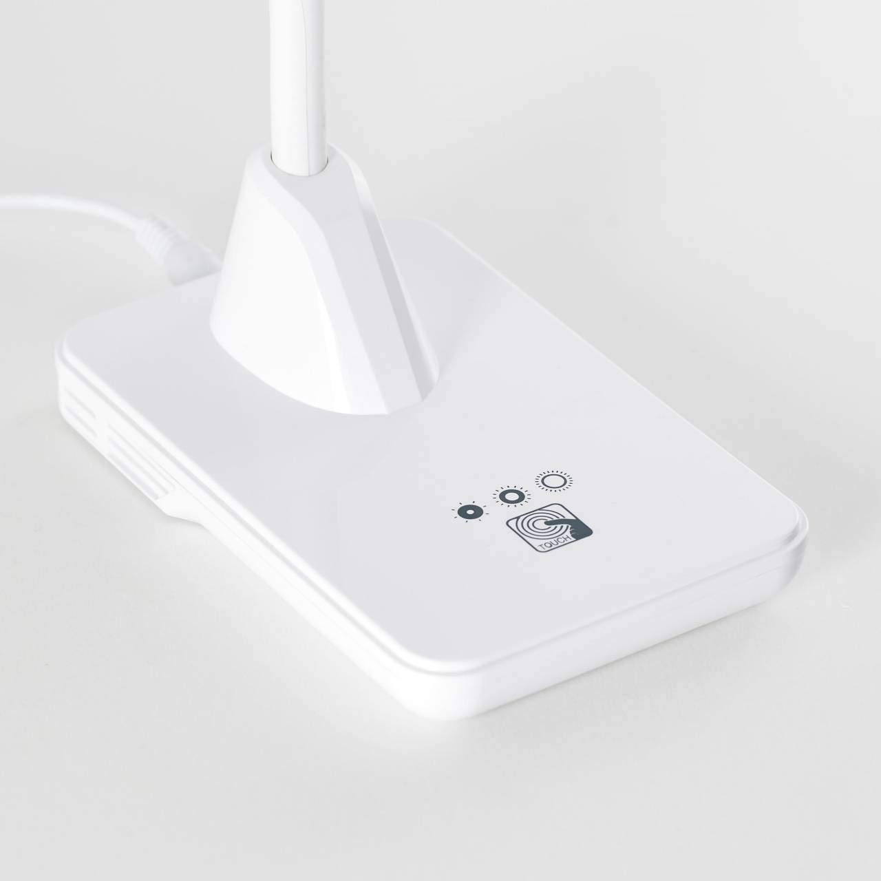 Brilliant Joscha LED Tischleuchte 36cm mit Touchdimmer Flexarm weiß Büro 4600K kaltweiß 418 Lumen, LED integriert