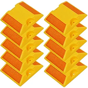comboss Road Reflectors 10 Pack 4 by 4 inch Street Pavement and Asphalt Stud Markers | Great for Speed Bumps Sidewalks Pedestrian Crossings Freeways and Driveways