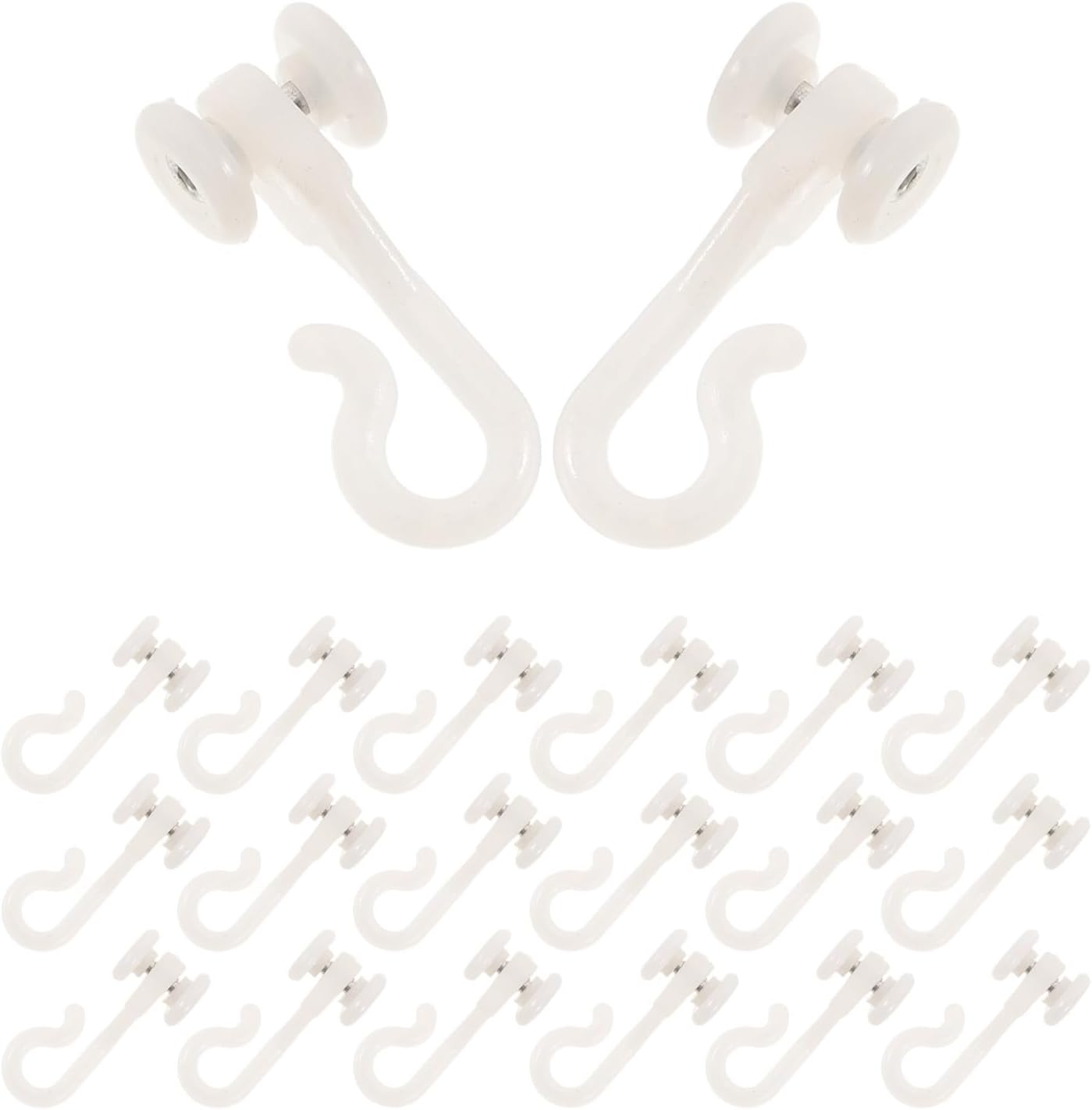 100pcs Plastic Canopy Sliding Hooks for U-Shaped Tracks