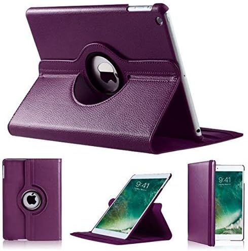 Apple iPad 9.7" 2017/2018 iPad Air 1 Case, RKINC 360 Degree Rotating Stand Case Cover with Auto Sleep/Wake Feature for iPad 9.7" 2017 and iPad Air 1 This case is for Apple iPad 9.7" 2017 (Purple)