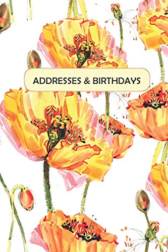 Addresses & Birthdays: Watercolor Yellow Poppies