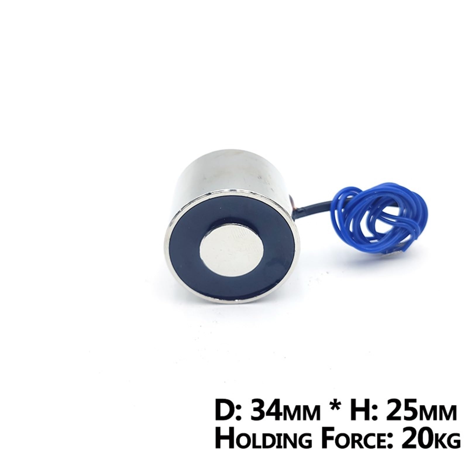 34/25 DC 24V Elettromagnete 34/25 Cilindro Magneti Elettrici 20KG/200N Forte Solenoide Elettromagnetico Ventosa 1 Pz
