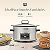 Crockpot Pentola digitale a cottura lenta Sizzle & Stew, 3,5 L (3-4 persone) Contenitore estraibile adatto per piani cottura a induzione, carne e verdure Spina EU 2 Pin Acciaio inossidabile