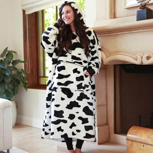 Image of Catalonia Oversized Hoodie Blanket Sweatshirt, Comfortable Sherpa Giant Pullover with Large Front Pocket for Adults Men Women Teenagers Wife Girlfriend