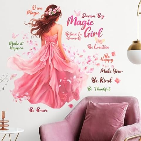 Inspirational Fairy Girl Wall Sticker Set Cover