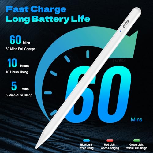 Image of Stylus Pen for Touchscreen,Luntak Universal Magnetic Fine Point iPad Pencil for Android & iOS Smartphone and Tablet,POM Tip Stylus Pen for iPad /iPad Pro /iPhone /Samsung /Lenovo /Huawei and so on-White