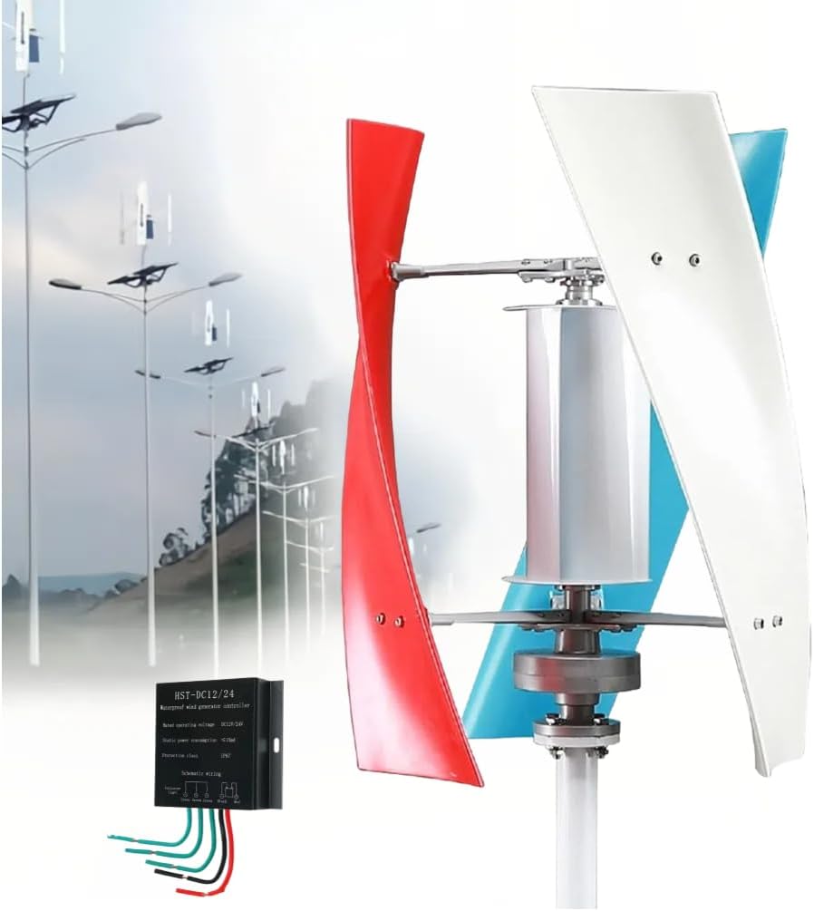 2000W High Efficiency Wind Turbine Generator,12V24V 48V w/3 Blades, Copper Wire Permanent Magnet Levitation Generator Kitwith Controller,Off-Grid Power System for Home,RV (48)
