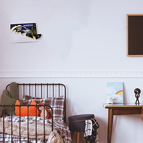 Image of Rico Industries NFL Football State Shape Shape Cut Pennant - Home and Living Room Decor - Soft Felt EZ to Hang