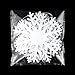 BTNOW 2 Pack 19.7 Feet/236.2 Inches White 3D Christmas Paper Snowflake Hanging Garland Decorations