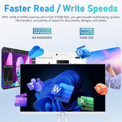 Image of suevery 27 inch All-in-One Core i7 PC Desktop Computer White